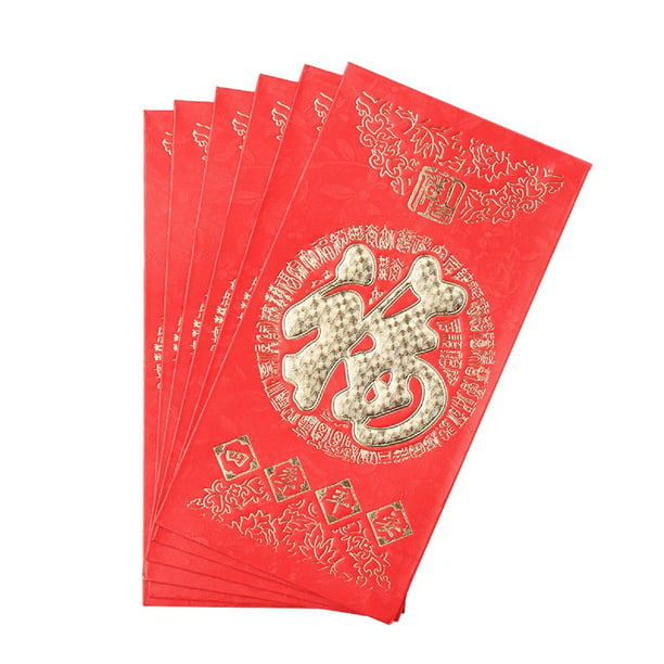 Chinese New Year Fook red packet pocket envelope 40pcs 